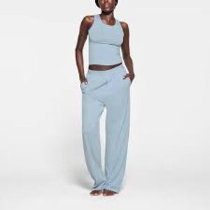 Skims BOYFRIEND LOOSE PANT color blue DENIM XXS